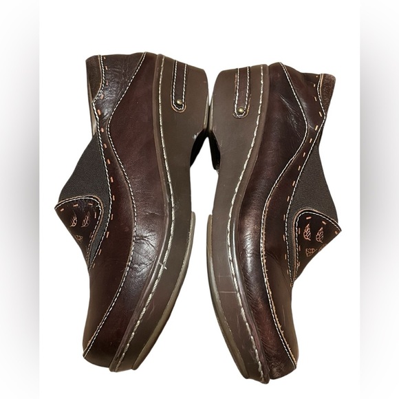 Spring Step L’Artiste Burbank brown leather clogs art to wear tooled leather - Picture 7 of 11